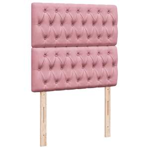 Box spring postel s matrací růžová 100x200 cm samet - obrázek 8