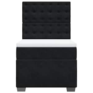 Box spring postel s matrací černá 100x200 cm samet - obrázek 6