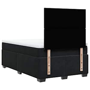 Box spring postel s matrací černá 120 x 190 cm samet - obrázek 12