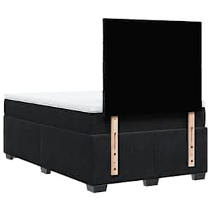 Box spring postel s matrací černá 120 x 190 cm samet - obrázek 12