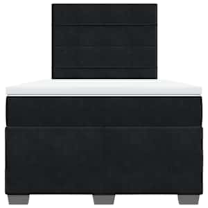Box spring postel s matrací černá 120 x 190 cm samet - obrázek 6