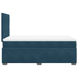 Box spring postel s matrací modrá 120 x 190 cm samet - obrázek 11