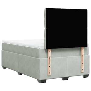Box spring postel s matrací světle šedá 120x190 cm samet - obrázek 12