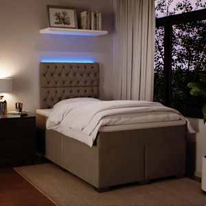 Box spring postel s matrací světle šedá 120x190 cm samet - obrázek 5