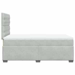 Box spring postel s matrací světle šedá 120x190 cm samet - obrázek 11
