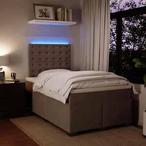 Box spring postel s matrací světle šedá 120x190 cm samet - obrázek 5