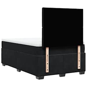 Box spring postel s matrací černá 120 x 190 cm samet - obrázek 12