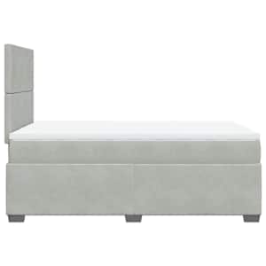 Box spring postel s matrací světle šedá 120 x 200 cm samet - obrázek 11