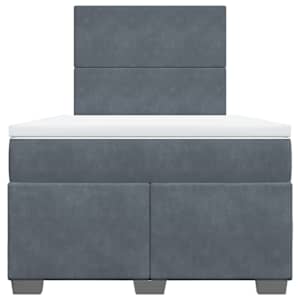 Box spring postel s matrací tmavě šedá 120 x 200 cm samet - obrázek 6