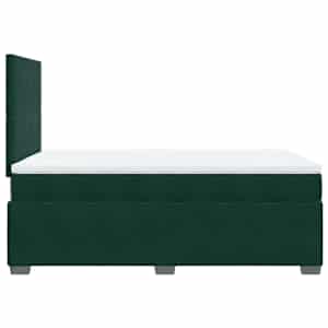 Box spring postel s matrací tmavě zelená 120 x 200 cm samet - obrázek 11