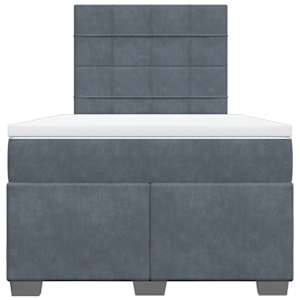 Box spring postel s matrací tmavě šedá 120 x 200 cm samet - obrázek 6