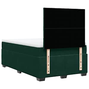 Box spring postel s matrací tmavě zelená 120 x 200 cm samet - obrázek 12