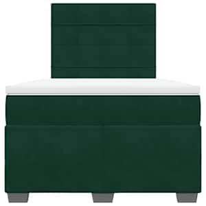 Box spring postel s matrací tmavě zelená 120 x 200 cm samet - obrázek 6