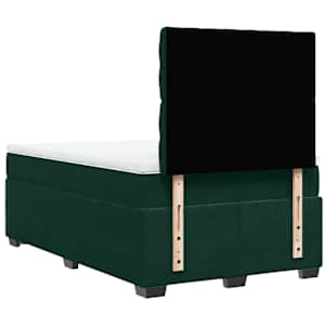 Box spring postel s matrací tmavě zelená 120 x 200 cm samet - obrázek 12