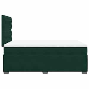 Box spring postel s matrací tmavě zelená 120 x 200 cm samet - obrázek 11