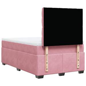 Box spring postel s matrací růžová 120 x 200 cm samet - obrázek 12