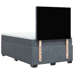 Box spring postel s matrací tmavě šedá 120 x 200 cm samet - obrázek 12