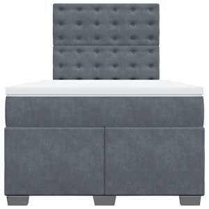 Box spring postel s matrací tmavě šedá 120 x 200 cm samet - obrázek 6