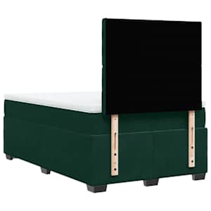 Box spring postel s matrací tmavě zelená 120 x 200 cm samet - obrázek 12