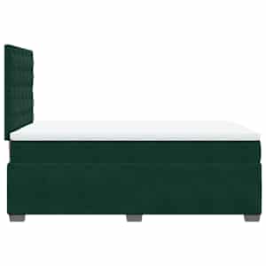 Box spring postel s matrací tmavě zelená 120 x 200 cm samet - obrázek 11