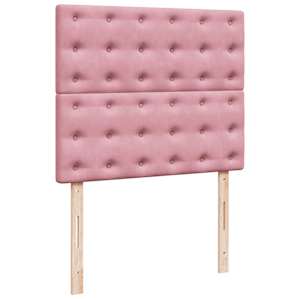 Box spring postel s matrací růžová 120 x 200 cm samet - obrázek 7