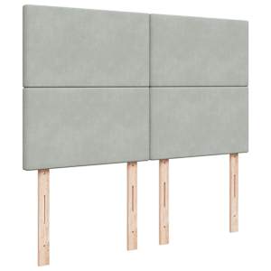 Box spring postel s matrací světle šedá 140x190 cm samet - obrázek 7