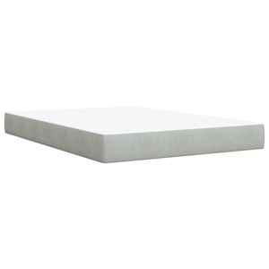 Box spring postel s matrací světle šedá 140x190 cm samet - obrázek 9