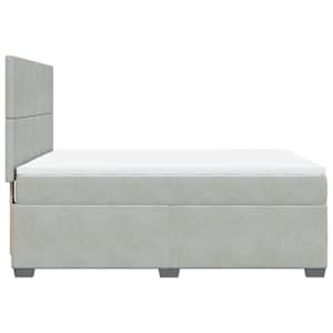 Box spring postel s matrací světle šedá 140x190 cm samet - obrázek 11