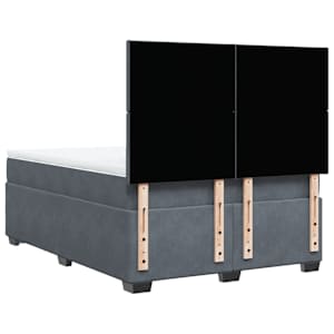 Box spring postel s matrací tmavě šedý 140 x 190 cm samet - obrázek 12