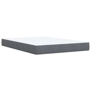 Box spring postel s matrací tmavě šedý 140 x 190 cm samet - obrázek 9