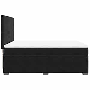 Box spring postel s matrací černá 140 x 190 cm samet - obrázek 11