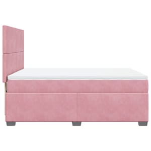 Box spring postel s matrací růžová 140x190 cm samet - obrázek 11