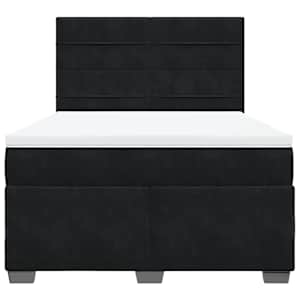 Box spring postel s matrací černá 140 x 190 cm samet - obrázek 6