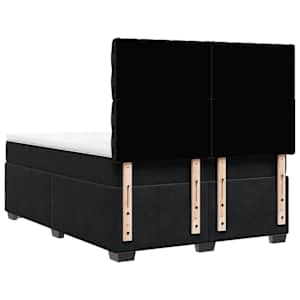 Box spring postel s matrací černá 140 x 190 cm samet - obrázek 12