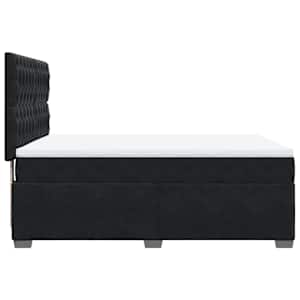 Box spring postel s matrací černá 140 x 190 cm samet - obrázek 11