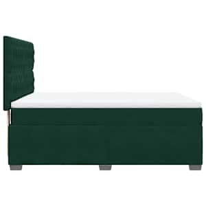 Box spring postel s matrací tmavě zelená 140x190 cm samet - obrázek 11