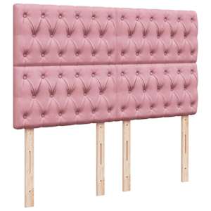 Box spring postel s matrací růžová 140x190 cm samet - obrázek 7