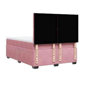 Box spring postel s matrací růžová 140x190 cm samet - obrázek 12