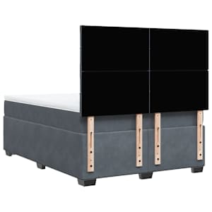 Box spring postel s matrací tmavě šedá 140x200 cm samet - obrázek 12