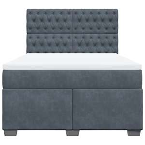 Box spring postel s matrací tmavě šedá 140x200 cm samet - obrázek 6
