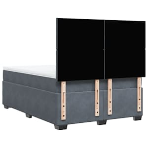 Box spring postel s matrací tmavě šedá 160x200 cm samet - obrázek 12