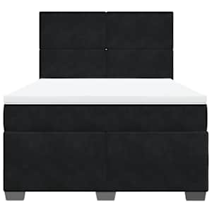 Box spring postel s matrací černá 160x200 cm samet - obrázek 6