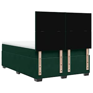 Box spring postel s matrací tmavě zelená 160x200 cm samet - obrázek 12