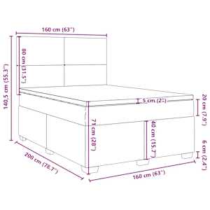 Box spring postel s matrací tmavě zelená 160x200 cm samet - obrázek 18