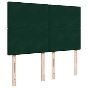 Box spring postel s matrací tmavě zelená 160x200 cm samet - obrázek 7