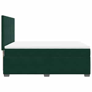 Box spring postel s matrací tmavě zelená 160x200 cm samet - obrázek 11