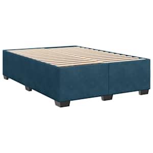 Box spring postel s matrací modrá 160 x 200 cm samet - obrázek 8