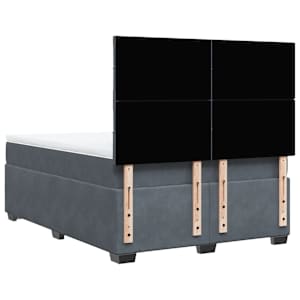 Box spring postel s matrací tmavě šedá 160x200 cm samet - obrázek 12