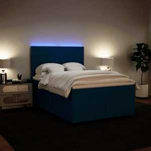 Box spring postel s matrací modrá 160 x 200 cm samet - obrázek 5