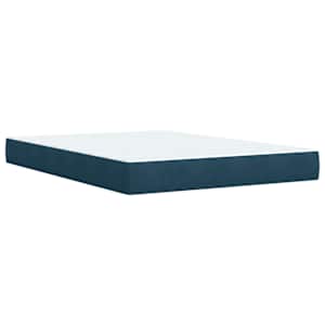 Box spring postel s matrací modrá 160 x 200 cm samet - obrázek 9